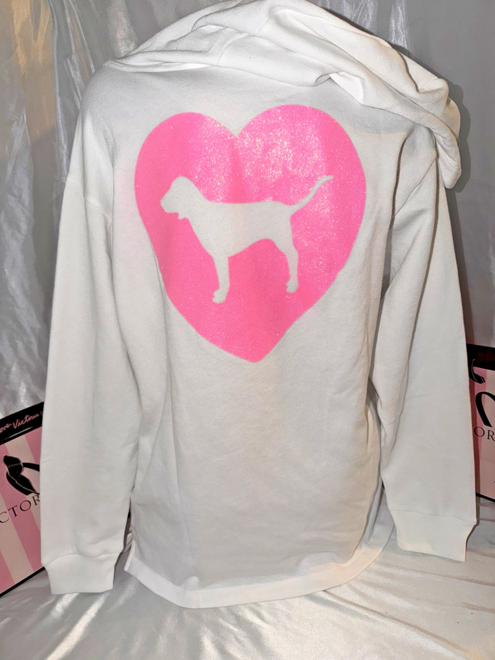 Victorias Secret PINK Campus Hoodie Original Limited Ed. Big Logo Medium